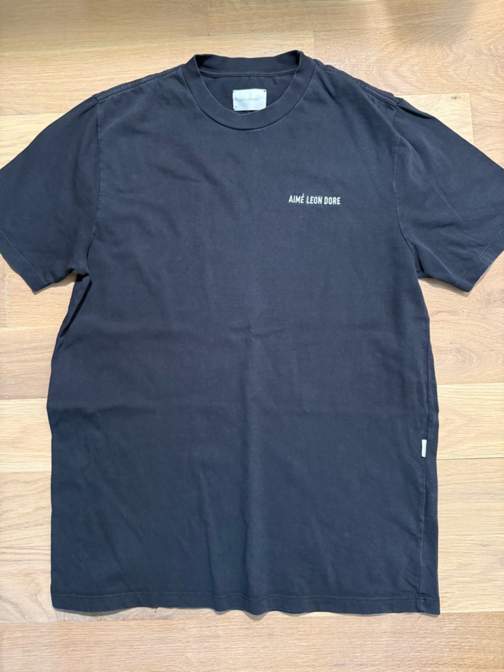 Aime Leon Dore Black Crewneck Logo Tee